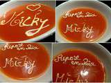 Hommage à Micky : Potage aux tomates et poivrons aux petits légumes