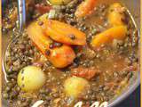 Soupe de lentilles en sauce rouge