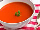 Soupe de tomates et poivrons rouges