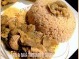 Tajine poulet champignons & Boulgour en sac cuisson