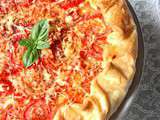 Tarte a la tomate, moutarde et emmental