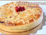 Tarte aux framboises, creme frangipane amande