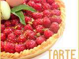 Tarte framboises pistache crème diplomate