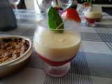 Petites mousses de melon aux fraises