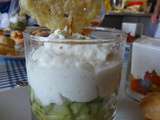 Verrine de crevettes et concombre