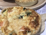 Quiche epaisse epinard saumon au fromage de chevre