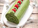 Bûche au thé vert