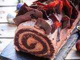 Bûche de Noël tout chocolat