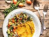 Dahl de lentilles corail aux légumes sautés