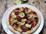 Notre pizza artichauts/coppa (recette pour Marie)