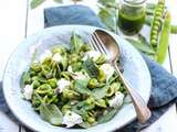 Salade de pâtes aux légumes verts