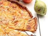 Tarte fine aux pommes et aux poires