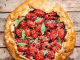 Tarte rustique tomates et oignons