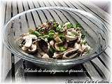 Salade de champignons et épinards