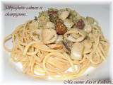 Spaghettis aux calmars et champignons