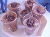 Verrines mousse au chocolat aux copeaux de chocolat