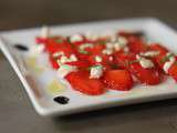 Carpaccio de fraises au fromage de chèvre