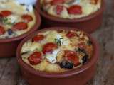 Clafoutis tomates cerises, feta & olives noires