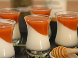 Panna cotta au coulis d’abricot & romarin