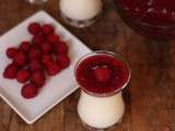 Panna cotta au coulis de framboises