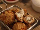 Polpette (boulettes) de poulet farcies au fromage de chèvre