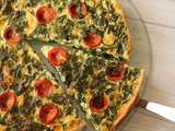 Quiche à l’ail des ours et aux tomates cerises