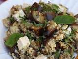 Salade de boulgour aux aubergines rôties & feta