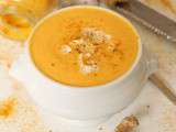 Velouté de butternut au lait de coco, curry et gingembre