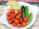 Bruschettas aux minis légumes du jardin