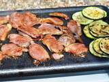 Emincés de canard aux 5 baies et courgettes à la plancha