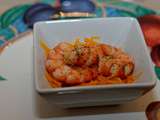 Gambas aux potimarron et clémentine