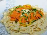 Tagliatelles de légumes à la carbonara