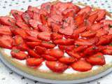 Tarte légère aux fraises et fromage blanc