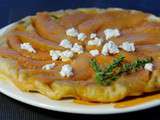 Tatin de melon au thym et au chèvre frais