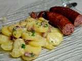 Truffade et saucisse fumée