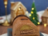 Bûche Choco Pistache façon Dubaï