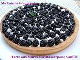 Tarte aux mûres sur mascarpone vanillé