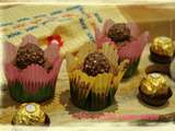 Cupcakes aux ferrero rochers