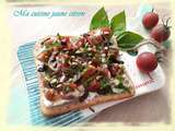 Tartine tomates cerise basilic