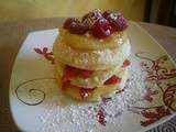 Millefeuilles fraises, framboises et creme de citron (lemon curd)