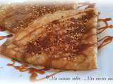 Crêpes aux caramel beurre salé- graines de sésame