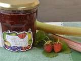 Confiture de fraise et rhubarbe