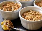 Crumble aux pêches et amande