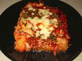 Gratin de courge spaghetti tomate et thon