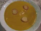 Velouté de carottes, patate douce et châtaignes