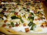 Pizza jambon poireaux