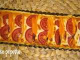 Tarte du soleil au poivron jaune, tomate & mozza