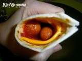 Tortilla hot dog