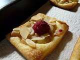 Mini-tartelettes: rhubarbe/framboise/amandes