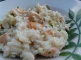 Risotto: artichaud, crevettes et saumon